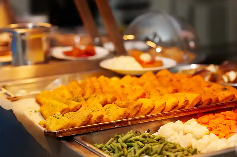 Ausschnitt vom Mittagsbuffet in Oberpullendorf im Burgenland